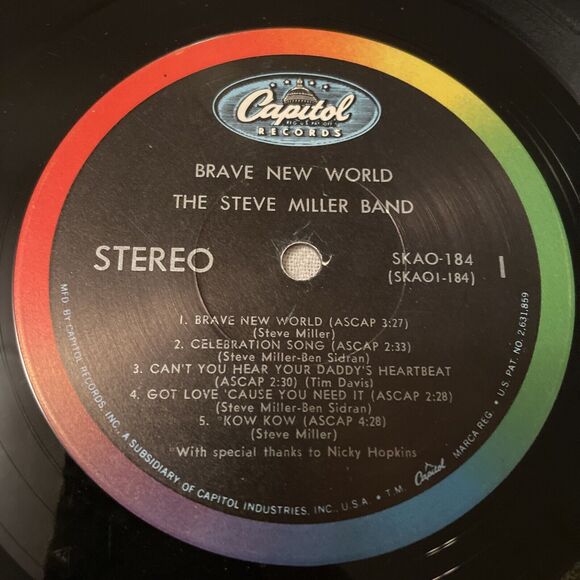 The Steve Miller Band  Brave New World  33RPM Capitol Records  1969 - Picture 11 of 15